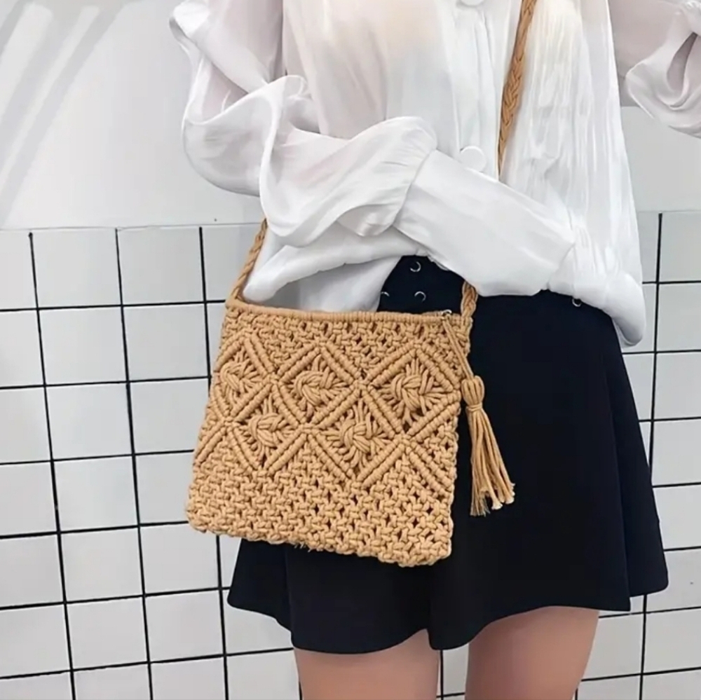 Macrame Crossbody Purse